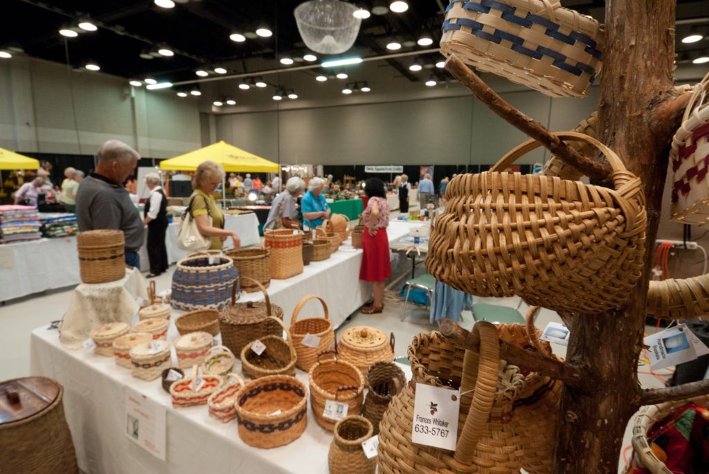 Baskets for sale at craft fair