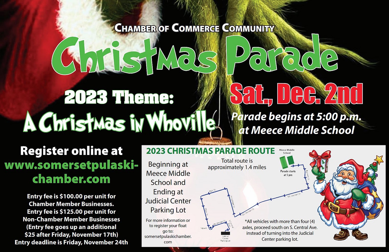 Chamber of Commerce Annual Christmas Parade 2023 "A Christmas in
