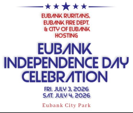 Flyer promoting the Independence Day Celebration on July 3-4 at Eubank Park